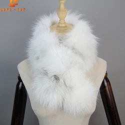 2026 Winter Female Fashion Short Neck Warmer New Arrival Knitted Women Real Fox Fur Scarf Fluffy Warm Winter Natural Fur Scarves