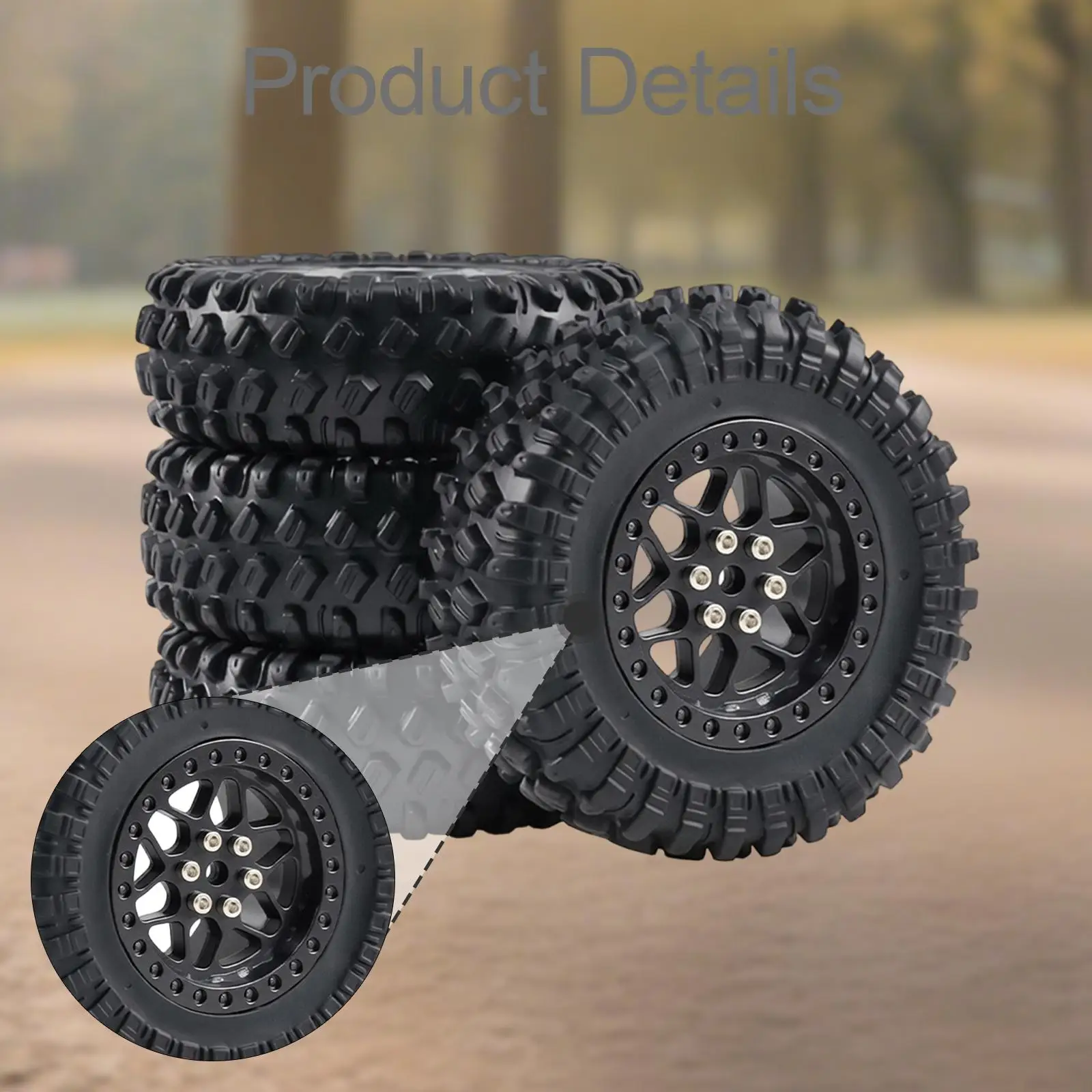RC Car Wheels Tires Superior Durability Sturdy Accessory for 1/12 1/16 Mini RC Cars Offroad Adventures