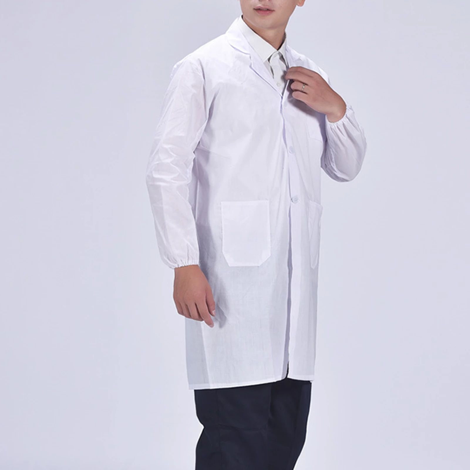 White Lab Coat Doctor Hospital Scientist School Fancy Dress Costume for Students Adults