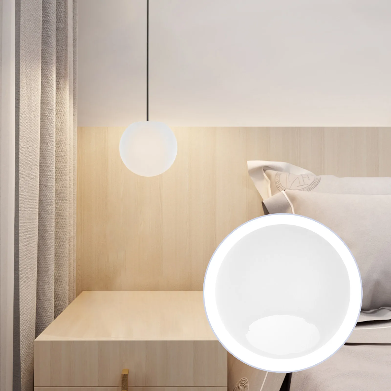 Plastic Globe Pendant Lamp Shade Round Light Cover for Ceiling Floor Lamps Opal Diffuser Lampshade Fixture Replacement
