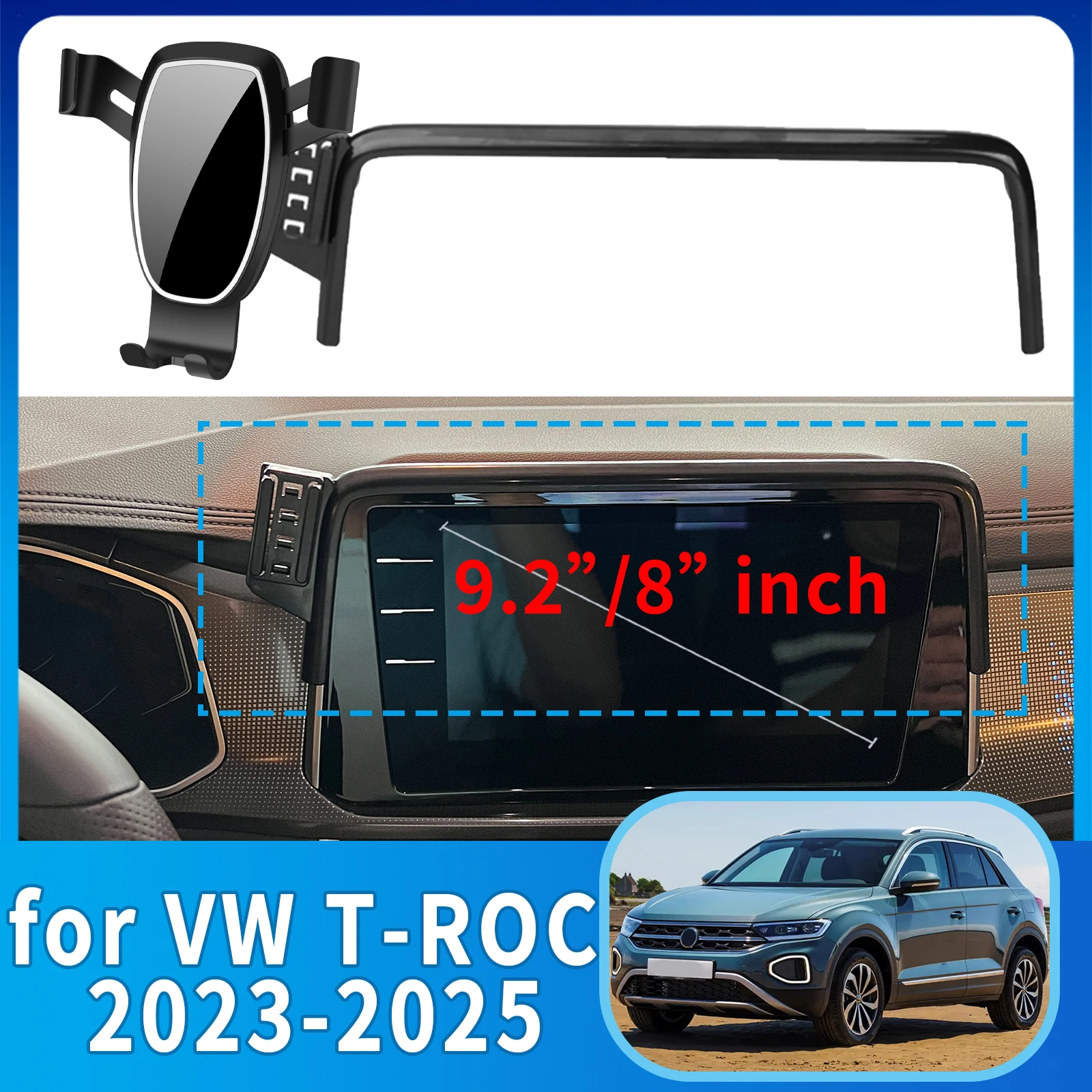 

fit for VW T-ROC 2023 2024 2025 ​​Anti-Shake Screen Base Phone Holder Mount Stand ​​ Dedicated Car​​ accessoires
