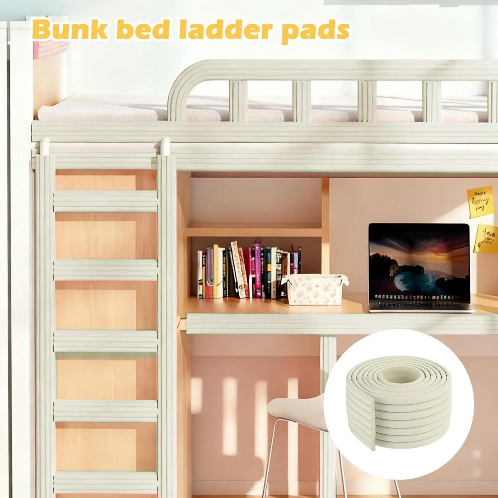 Edge Protector,2M Length Non Slip Easy Maintenance Pad Edge Trim White for Indoor Home Dormitories