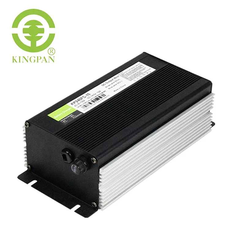 

KingPan 240FS Waterproof Onboard IP67 Battery Charger 240W 12V/12A 24V/8A 36V/5A 48V/4A 60V/3A Lithium Ion Lead Acid