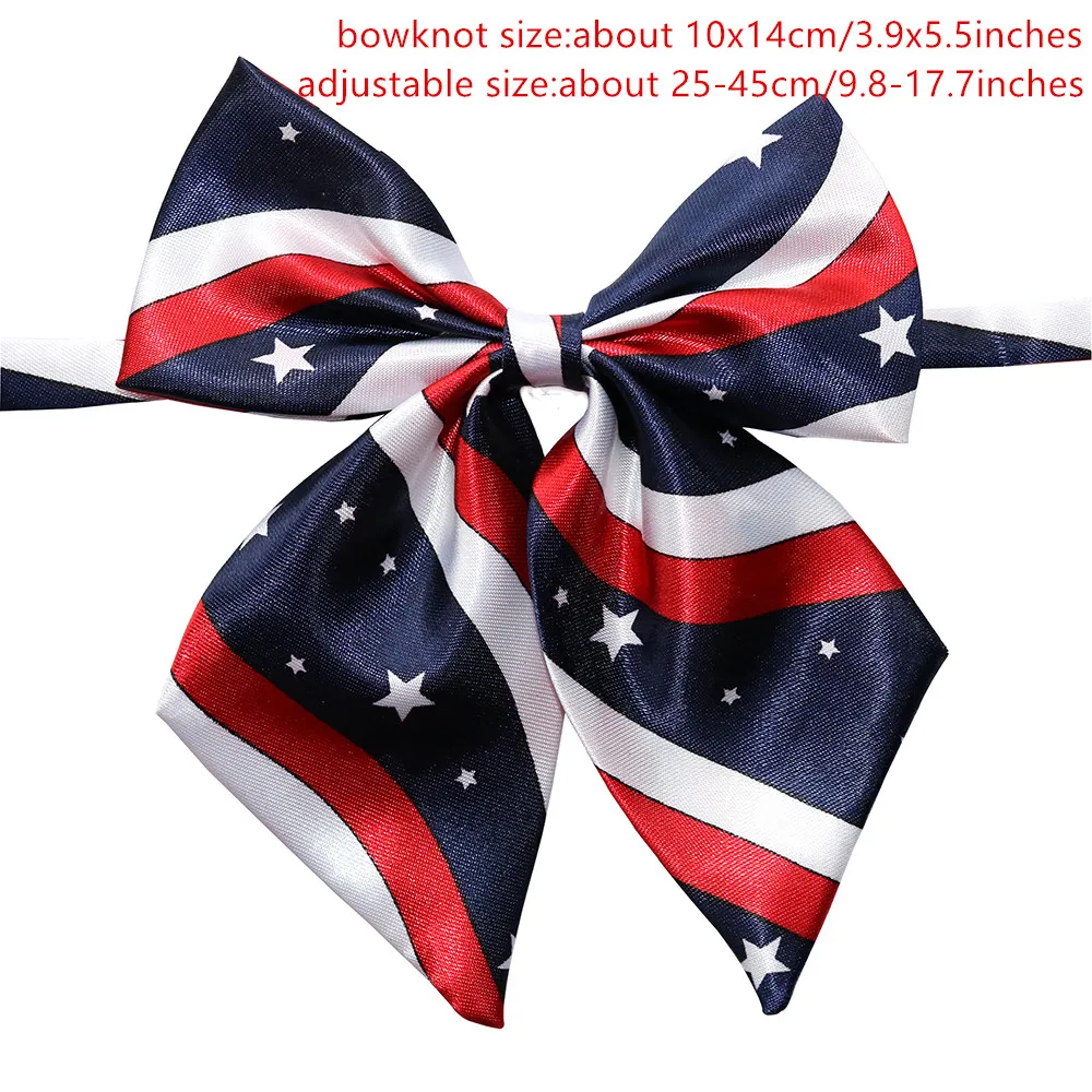 

50pcs Pet Dog Bow Tie 4th of July/July 4th Adjustable Dog Bow Tie Necktie Collar Dog Accessory Pet Supplies