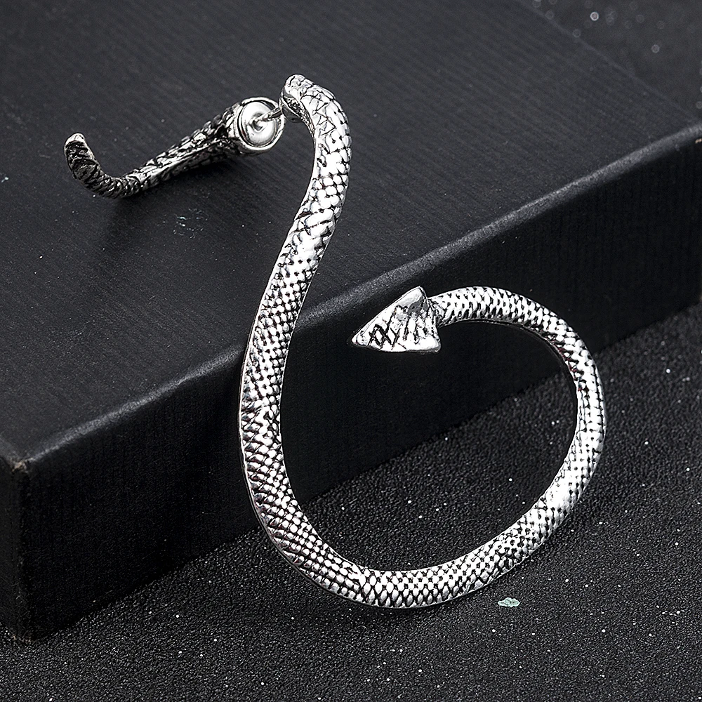 Brincos Twining Snake Shape para mulheres, manguito, joias estilo punk, nova moda