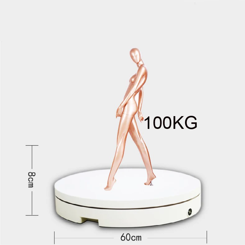 

60CM Electric Remote Control 360 Panoramic Automatic Rotating Display Stand Table 100KG Turntable Photography Backdrop