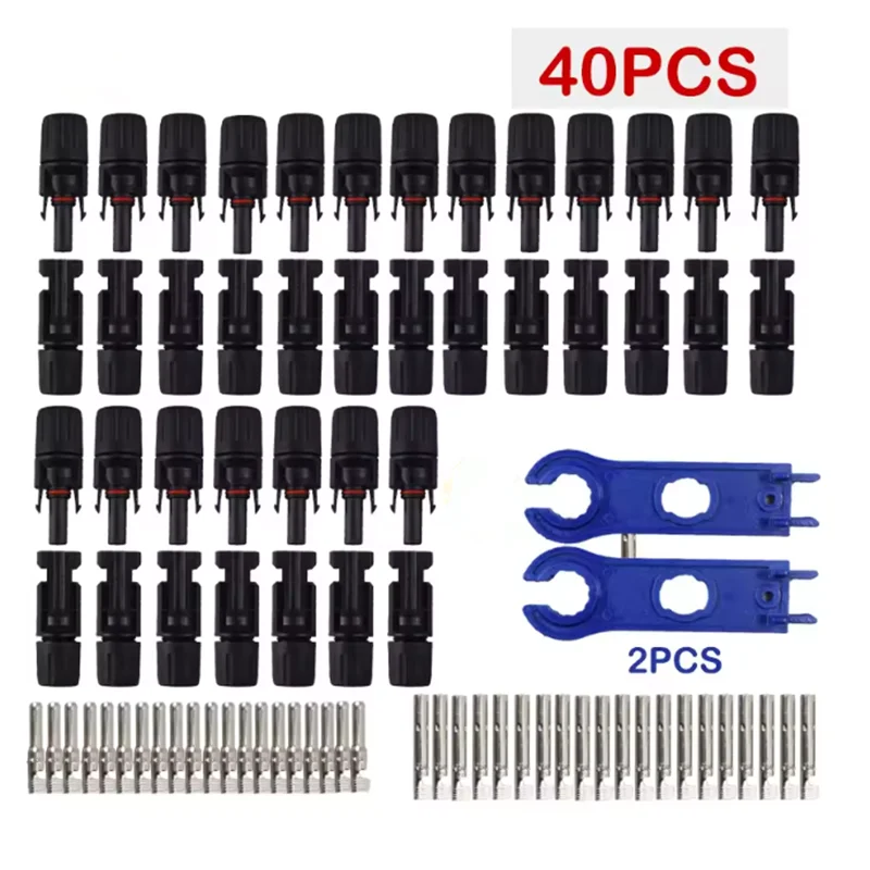5 Paare/Lot Solar-Steckverbinder mit 2 Schraubenschlüsseln, wasserdichter Solarpanel-Steckverbinder, SOLAR-PV-Steckverbinder für Solarkabel 2,5/4/6 mm2