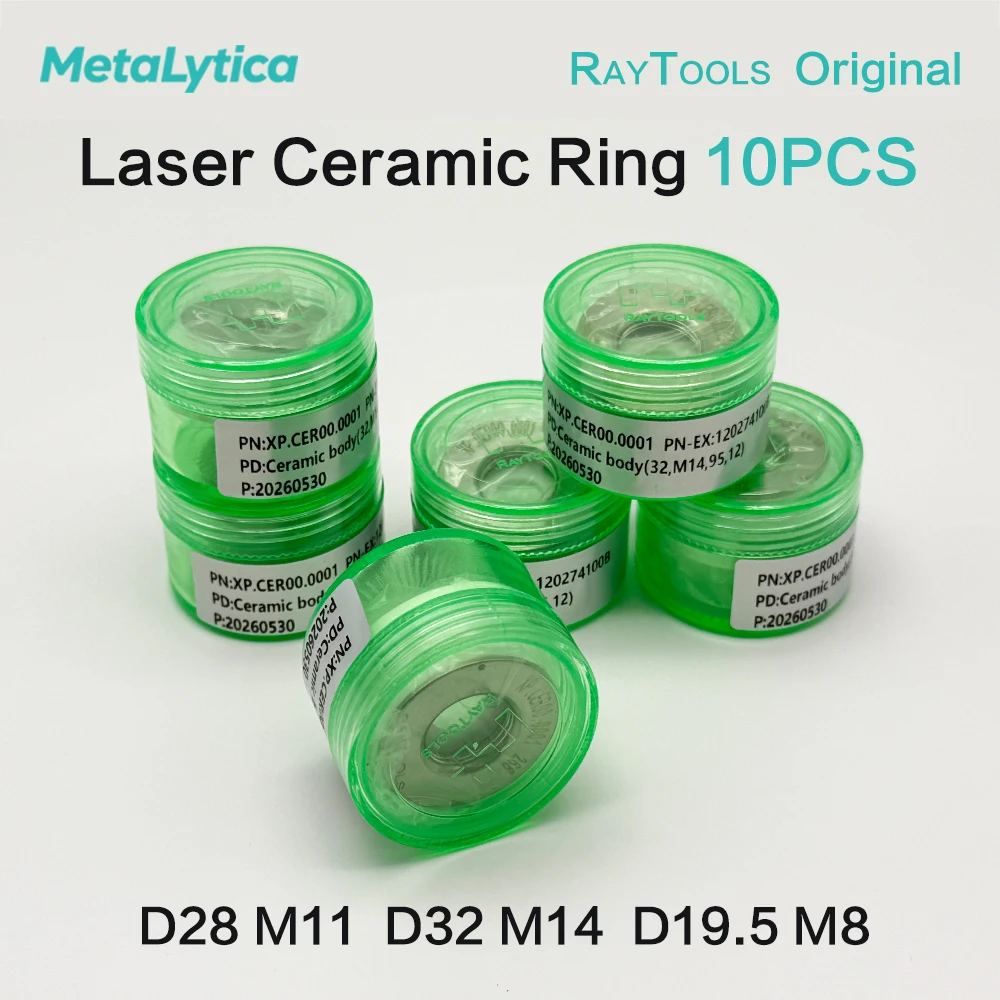 10pc Original Raytools Ceramic Ring D28 M11 D32 D31 M14 Ceramic Ring for Precitec Raytools BM110 WSX TONY Bodor HANS Head