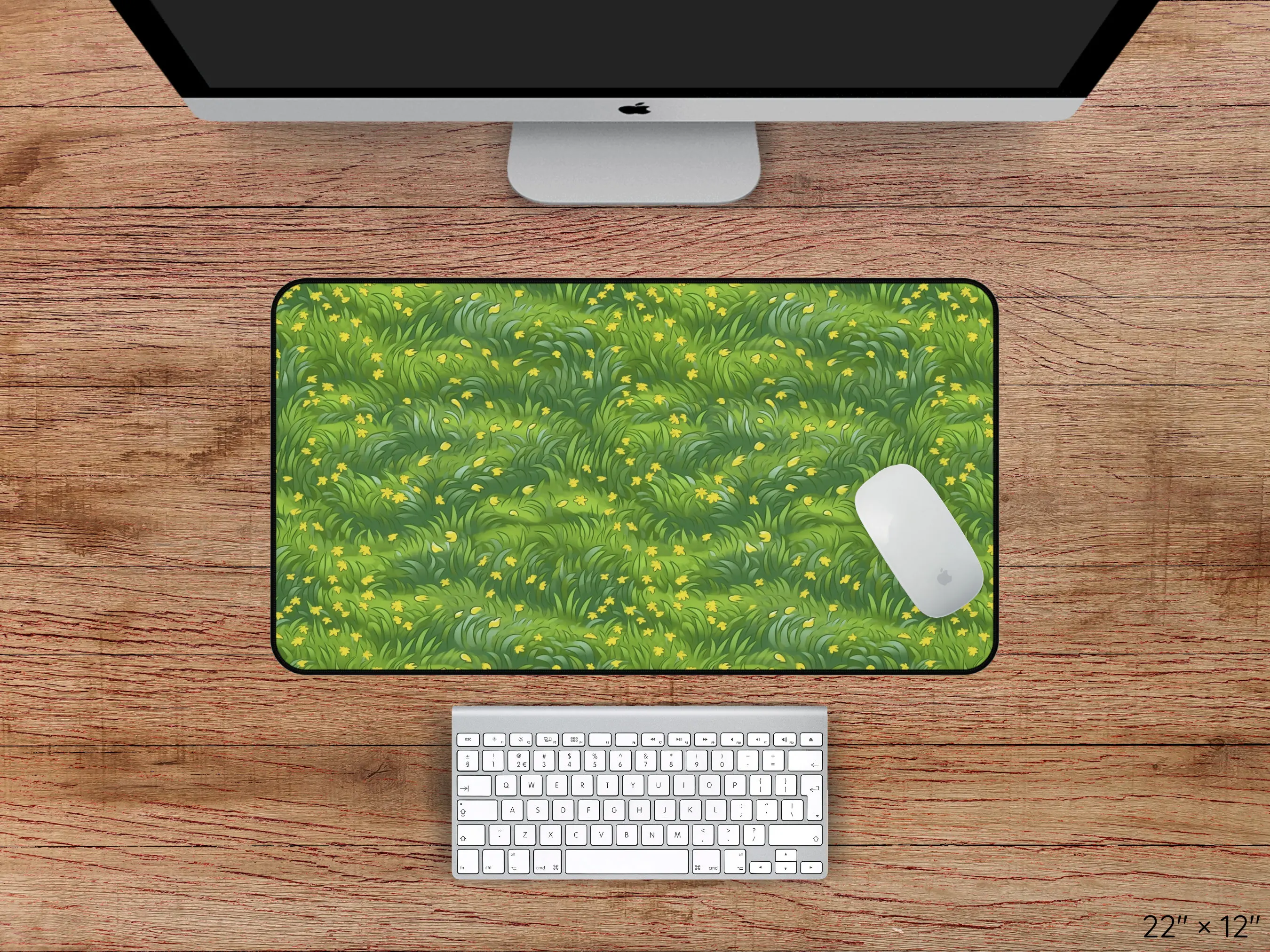 Cute Floral Grass Desk Mat,anime Grass Table Mat,nature-inspired Anime Game Mousepad,aesthetic Deskmat for Comfortable Workspace
