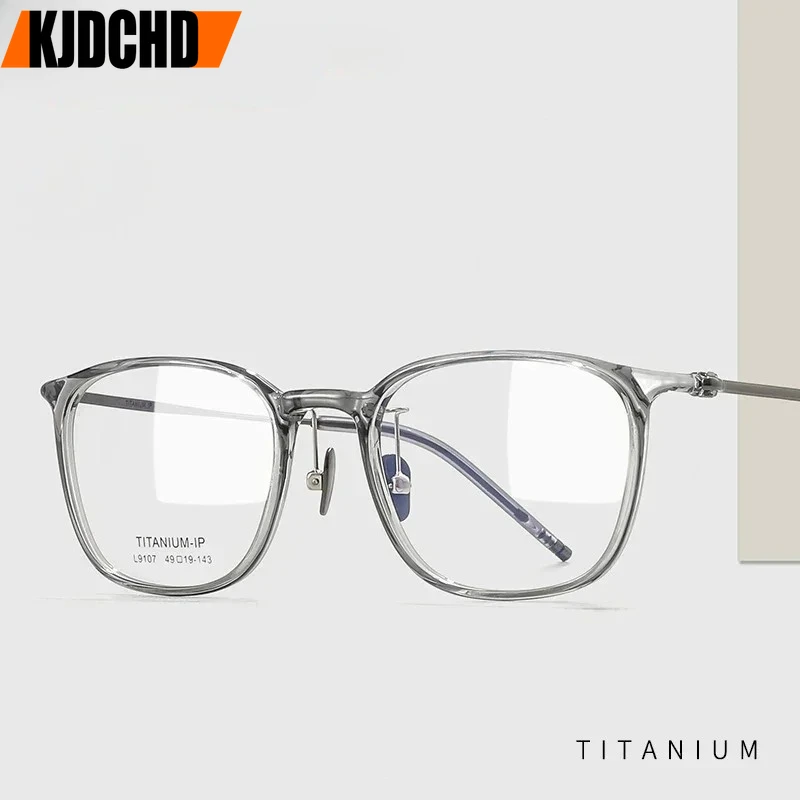 

KJDCHD гибкие ультра-легкие очки TR90, модные ретро круглые Pur титановые оптические очки по рецепту, оправа для мужских и женских очков