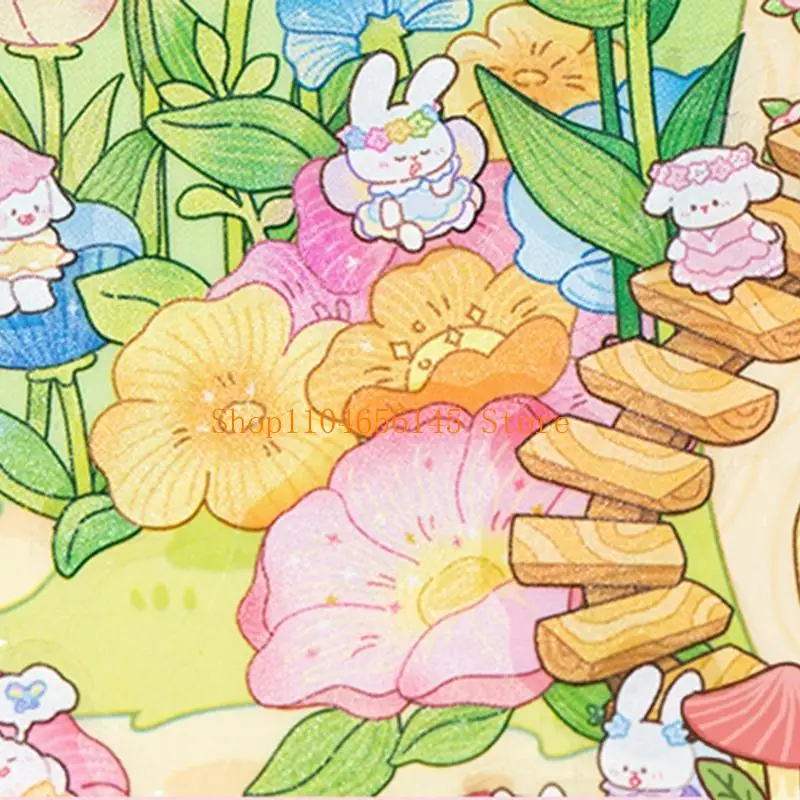 5asd Cartoon-Miniaturszenen-Aufkleber, lustiger 3D-Miniatur-Landschaftsaufkleber für Kinder und Erwachsene, Scrapbooking – Detail 3