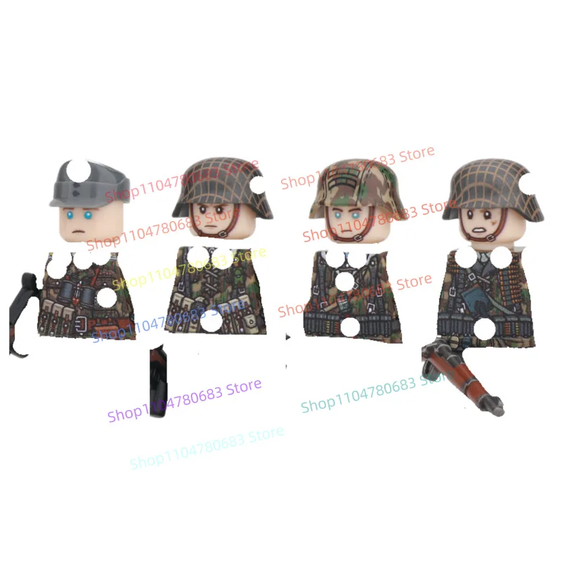 New MOC Minifigure Officer Rifle Accessories Camouflage Uniform Toy Model Ornaments, Holiday Gifts