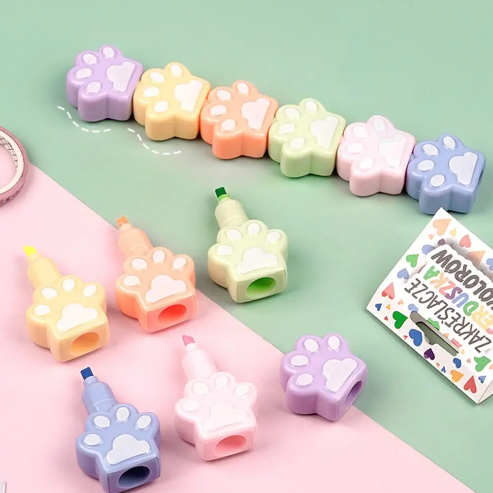 1 Box Student Text marker farbige Student Cartoon Marker Stift Schul material