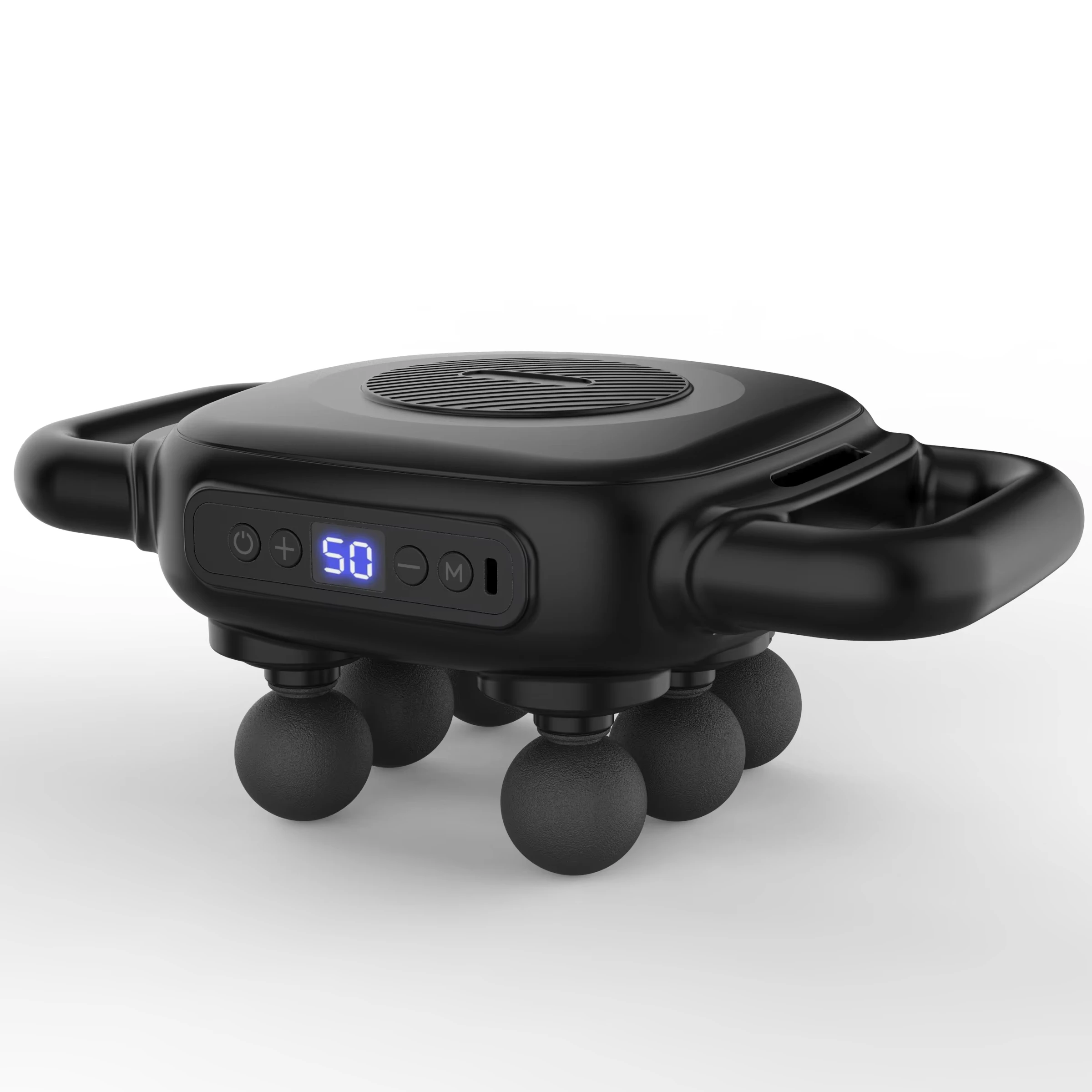 

High quality electric professional body vibration deep tissue massage gun fascia muscle gun 6 heads