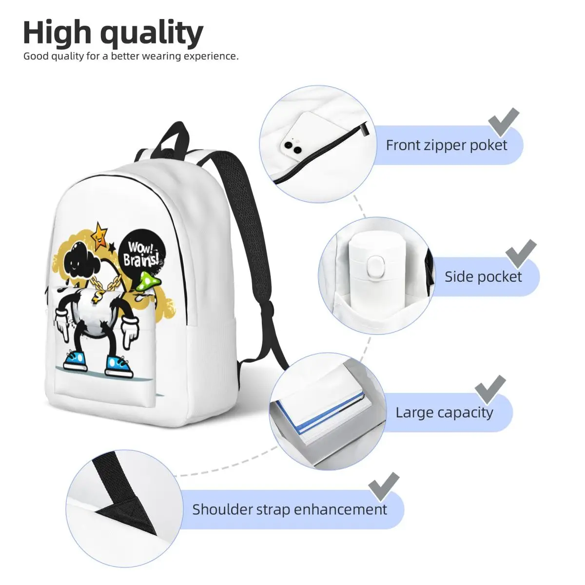 Handbag Cool Zipper Closure Greninja Students Birthday Gift Cool Handbag Hiking image 5