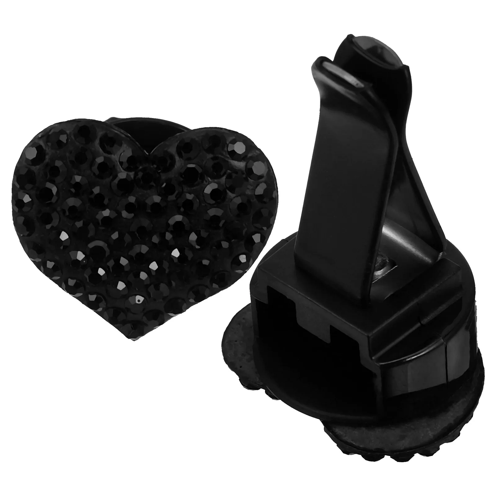 

2 Pcs Air Freshener Car Ventilator Perfume Clip Fragrance Diffuser Clips Outlet Heart Accessories Black