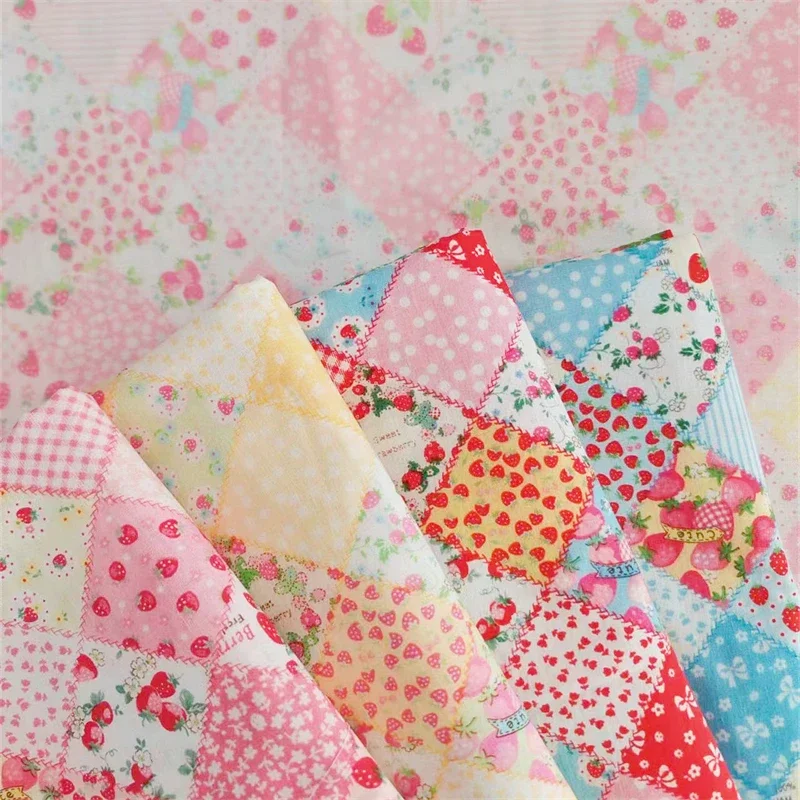 

140x50 см тонкий хлопок с принтом цветная клетчатая ткань с цветочным принтом детская одежда женская блузка платье юбка пижамы ткань для шитья