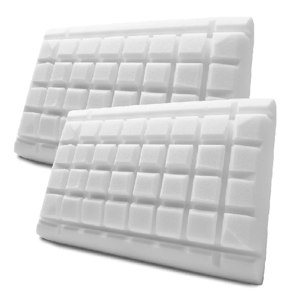 Kit 2 Pillows Foam Three-dimensional Cut + Mesh Case 100 Washable Cotton BF Mattressing