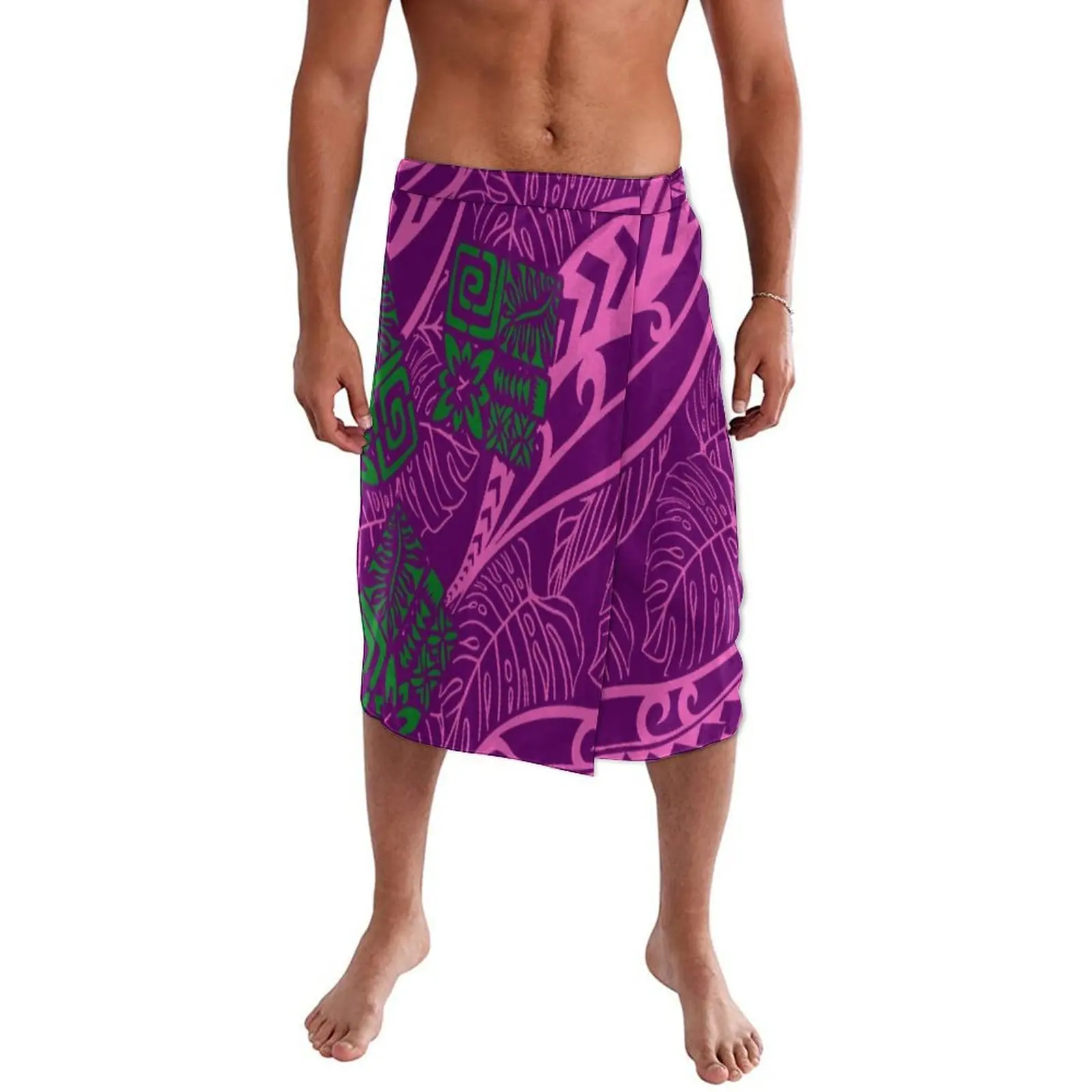 Hawaii Island Custom Men'S Soft Wrap Skirt Pacific Trendy Ethnic Lavalava Ie Faitaga Men'S Beach Party Dress