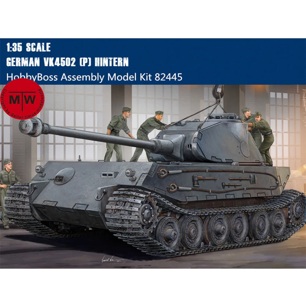 

HobbyBoss 82445 1/35 Scale German VK4502 (P) Hintern Plastic Military Tank Assembly Model Kits