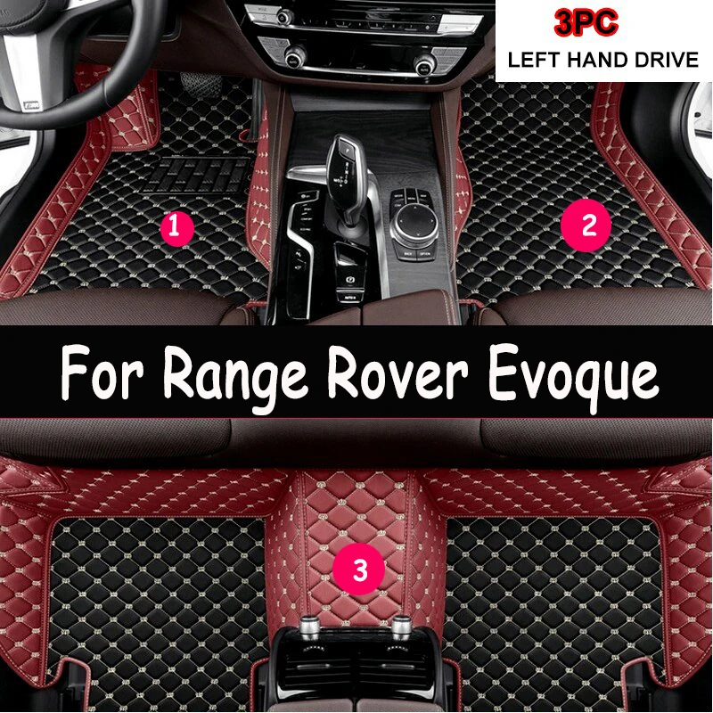 

Автомобильные коврики с левым рулем для Range Rover Evoque 2018 2017 2016 2015, автоаксессуары, сменные ковры, водонепроницаемые для Land Rover