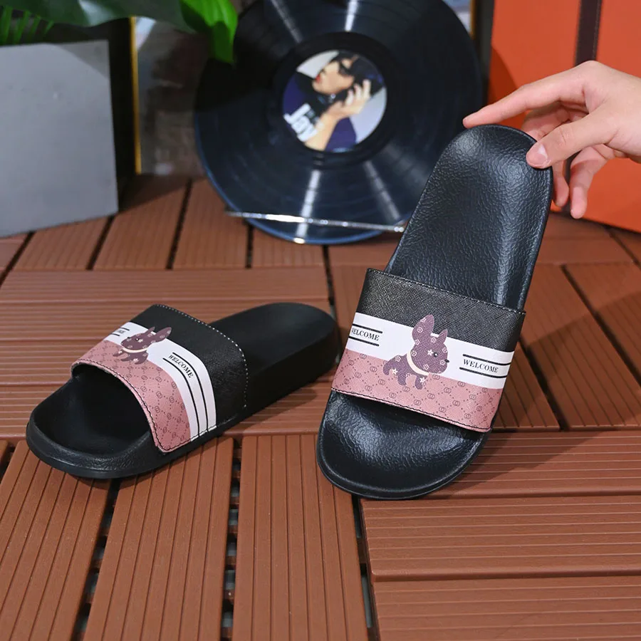 Women's Casual Cute Animal Pattern Fashion Slippers, Women's Casual Style Suitable for All Seasons Indoor and Outdoor Beach Use, Soft Eva Sole, Hand-Washable Fabric Upper and Eva Insole Home Bathroom Slippers