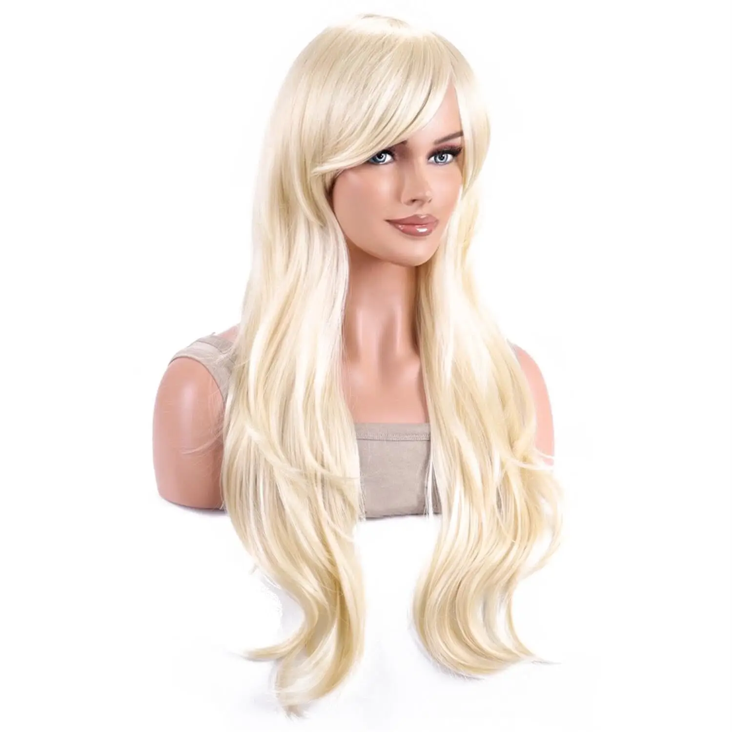 Gres Barbie Cosplay Wigs Blodne Color Long Wavy Synthetic Hair Cos Costume Halloween Wig for Women High Temperature Fiber