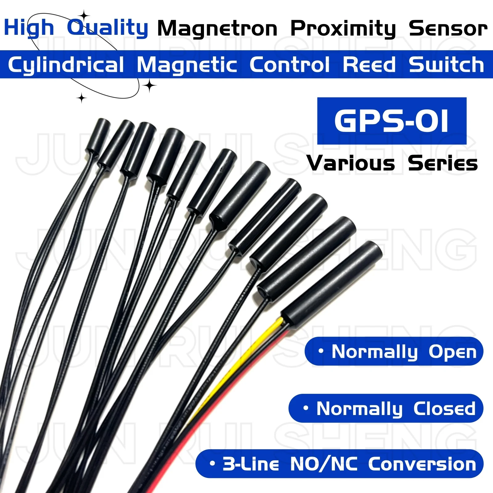 5PCS GPS-01 Magnetic Reed Switch 10MM 15MM 18MM 20MM 25MM 30MM 38MM Normally Open/Closed NO/NC GPS 01 Magnetron Proximity Sensor