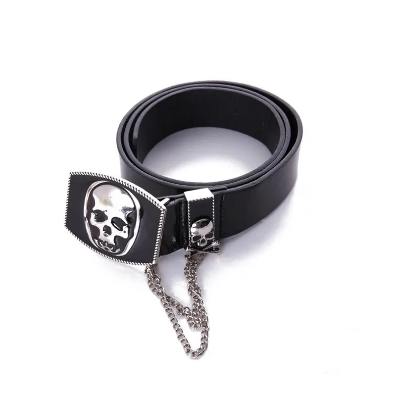 Street Punk Dark Rock Skull Chain Niche Personality Women Fashion Belt