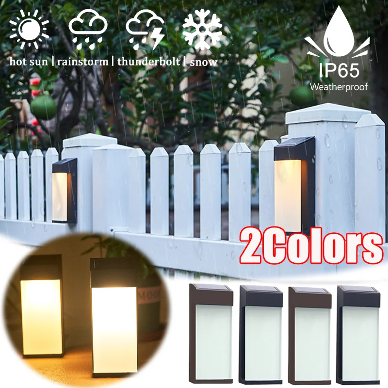 

LED solar outdoor wall light garden balcony villa gate exterior wall solar wall light body sensor frosted glass wall light