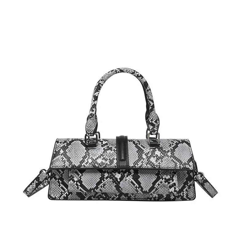 

Classic Fashion Serpentine PU Leather Designer Brand Handbag Shoulder Bag