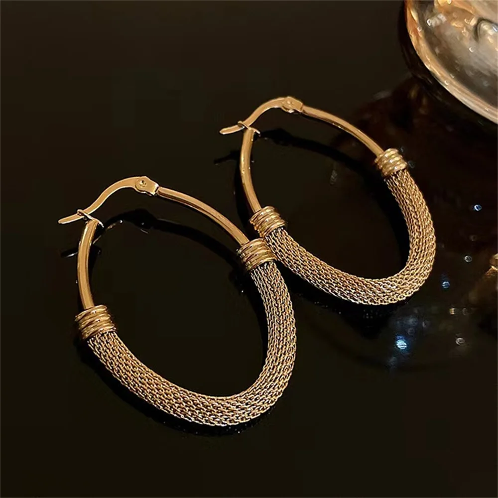 Vintage Exaggerated Hollow out Geometric Heavy Metal Earrings For Women Jewelry Gifts Circle Earrings Party Fashion Accessories