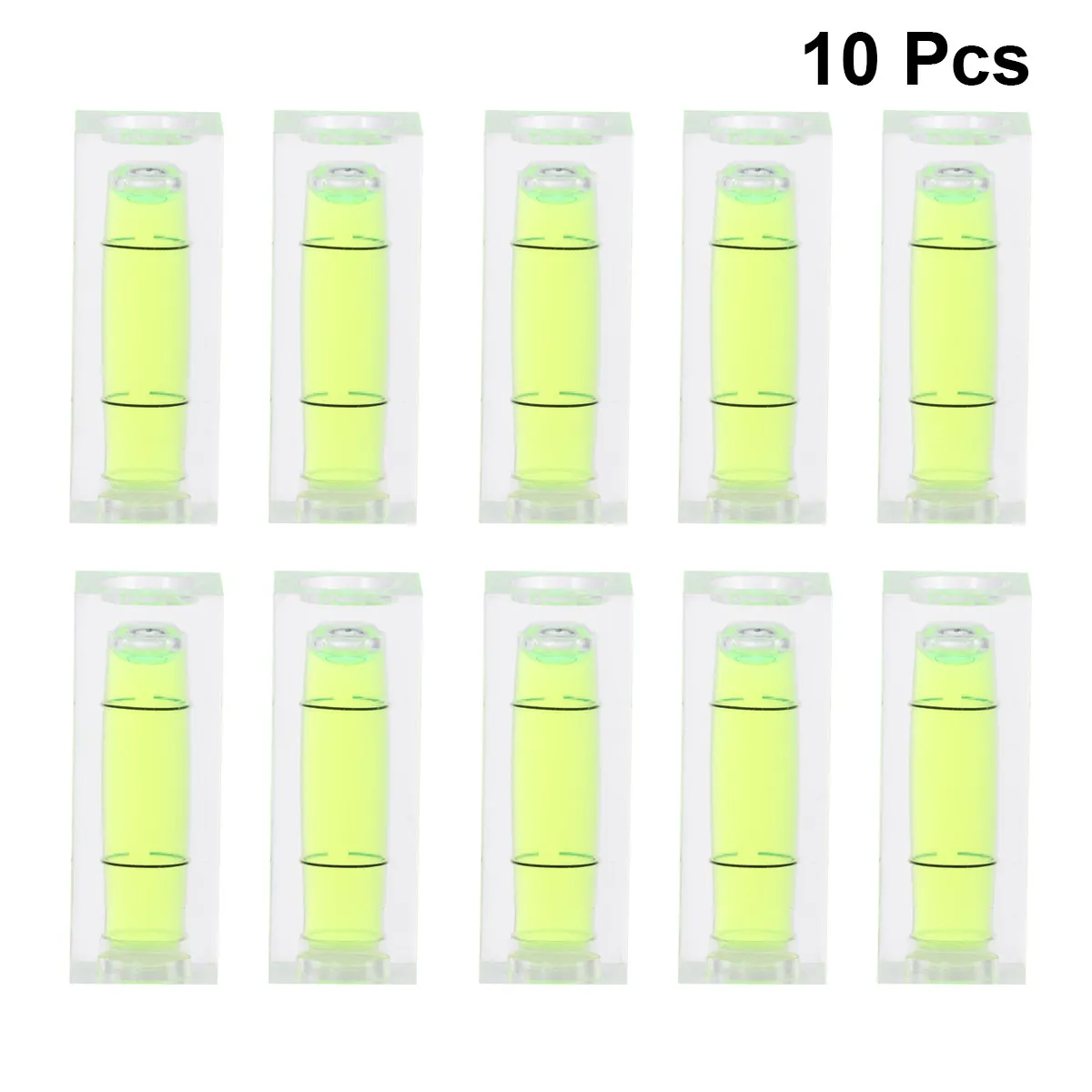 

10Pcs Mini Bubble Spirit Level Portable Bar Shape Leveler Light Green Strip Line Level for Furniture Placement Woodworking
