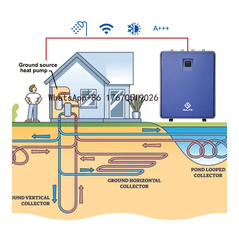 

2026-2026 R32 WIFI Nulite Энергосберегающий инверторный геотермальный тепловой насос (вода-вода) 16 кВт