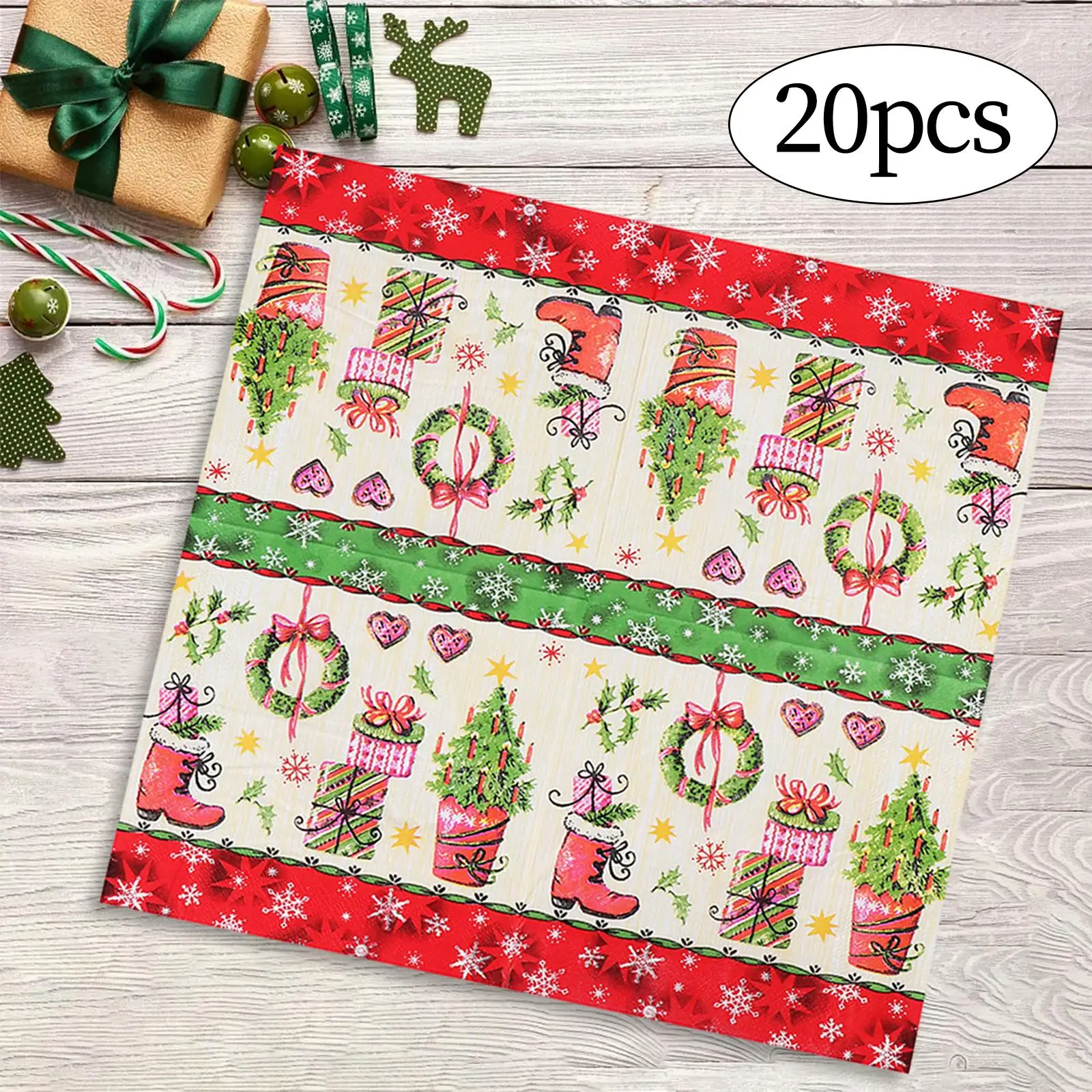 Christmas Napkins, Decorative Hand Towels, Dinner Napkins, Disposable Paper