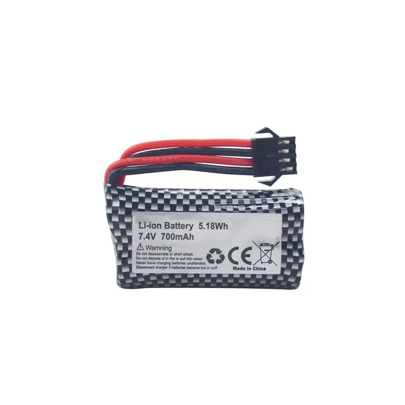 7.4V 700mAh LiPo Battery With USB Charging Cable For HJ812 HJ811 RC Ship,High-Speed Electric Fast Boat Battery With SM-4P Plug