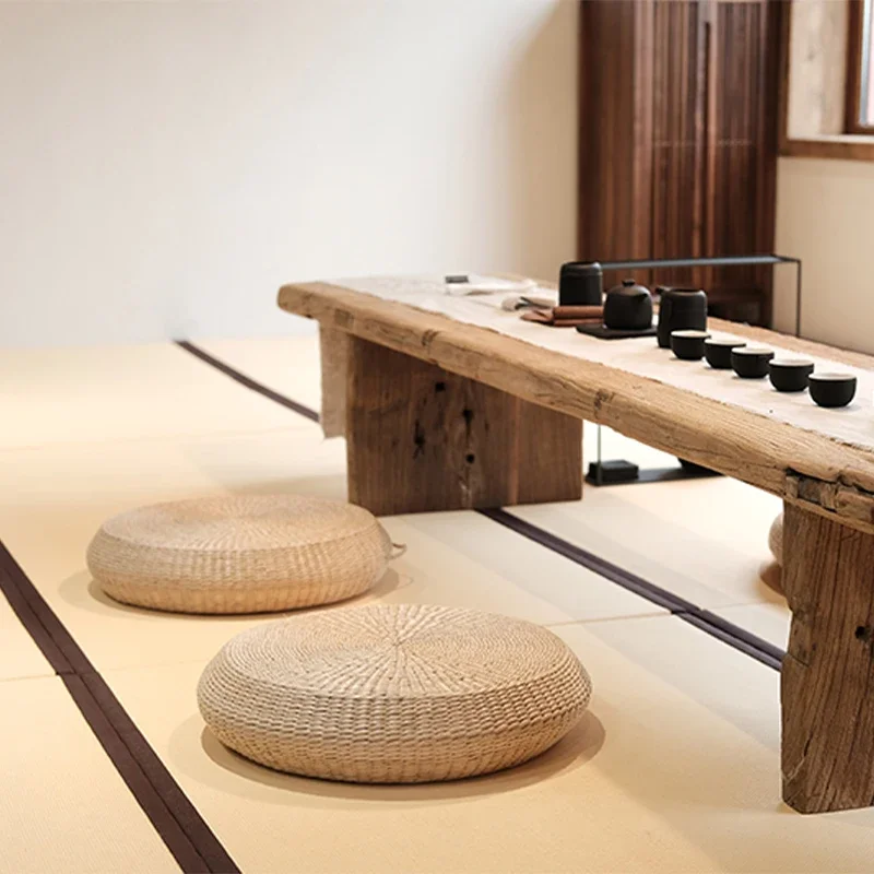 اليابانية المنسوجة النسيج وسادة سميكة زن التأمل بوذا العبادة وسادة مقعد المنزل خليج نافذة حصير حصيرة غرفة الشاي ديكور المنزل