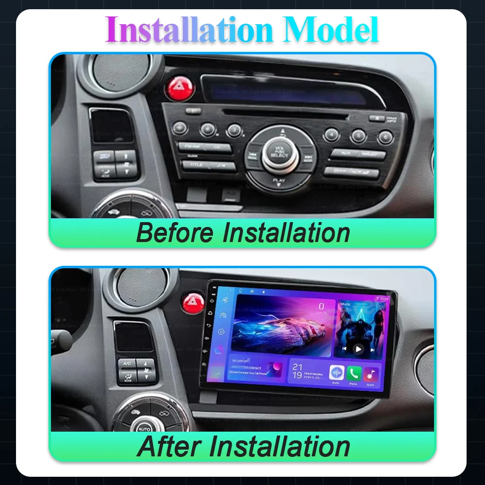 Android 16 For Honda Insight 2009 2010 2011-2013 2014 Car Video Navigation Gps Audio Auto Radio Carplay Multimedia Player Rds 5g