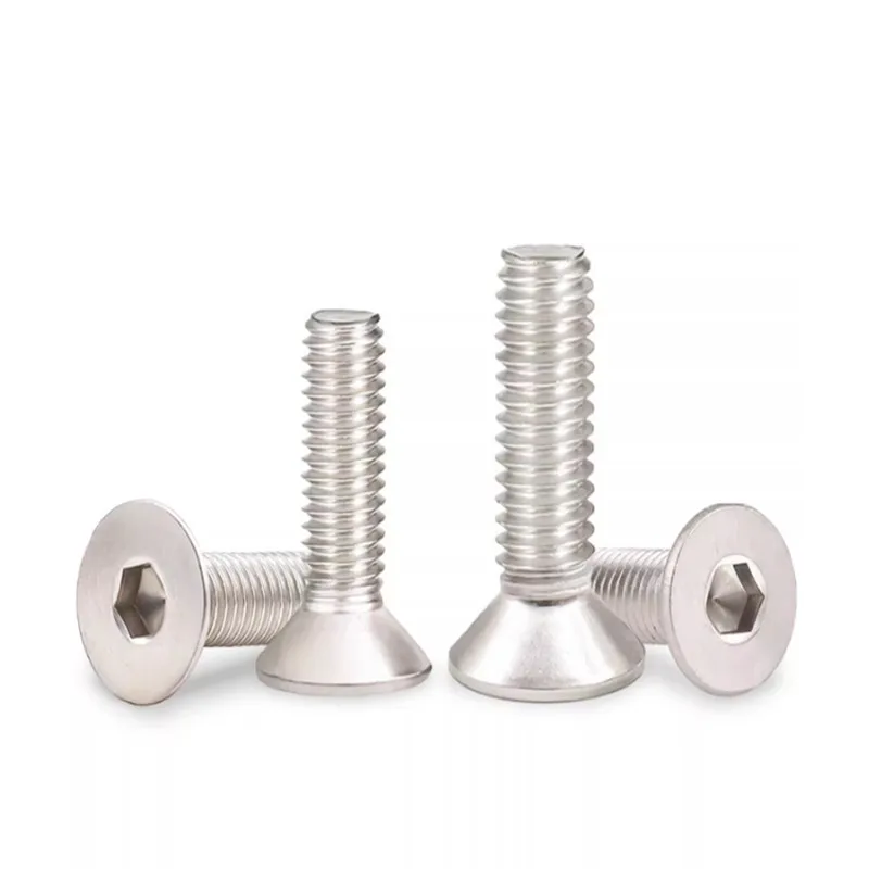 

1/5/10/50pcs M1.6 M2 M2.5 M3 M4 M5 M6 M8 304 A2 Stainless Steel GB70.3 Hexagon Hex Socket Head Flat Countersunk Allen Bolt Screw