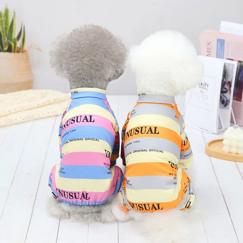 Puppy Dog Bodysuit Pet Dog Pajamas Cute Pet Clothes Dog Jumpsuit Puppy Soft Bodysuits for Summer Pet Dog Cat