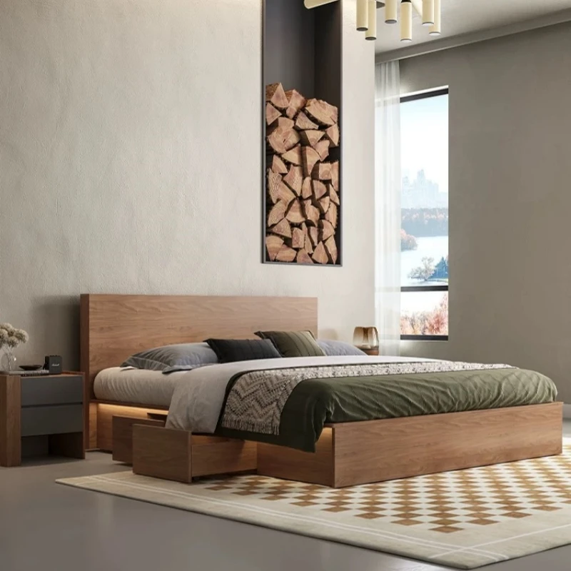 ⅹ-Luxury Wholesale Wooden Furniture Bedroom Set Single Double King Queen Size Bed with Nightstand& - view 2