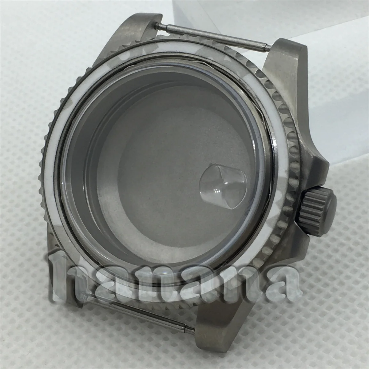 40mm チタン ダイビング ケース GMT ベゼル サファイア ガラス NH34 NH35 ETA2824 PT5000 ムーブメントに適しています 100 メートル防水