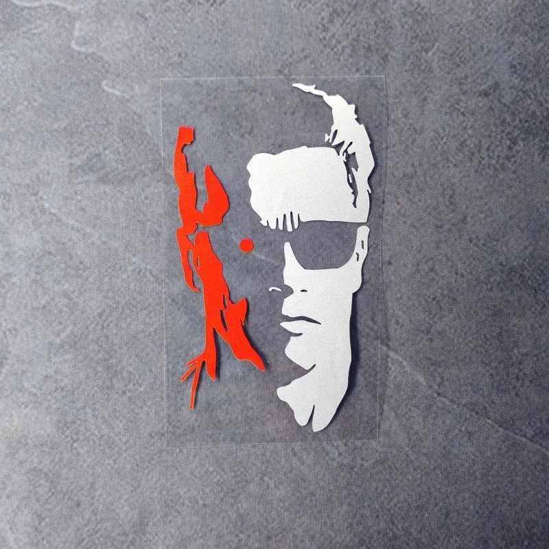 Terminator T800 Schwarzenegger Car Stickers Reflective Decals For Window Motorcycles Laptop Computer Case Auto Tuning