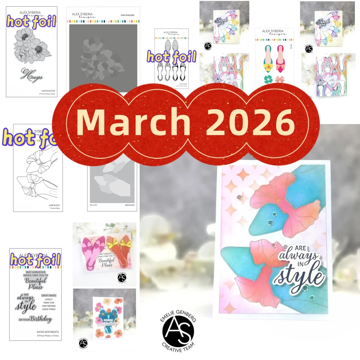 

Chic Bow Shoes Hugs In Bloom Shoe Sentiments Hot Foil Metal Cutting Dies Stencil for DIY Making Gift Card Scrapbook Craft 2026