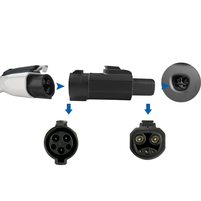 مُحول J1772 إلى NACS Type1 لسيارات تيسلا متوافق مع طرازات S/X/3/Y من السيارات الكهربائية لتيسلا