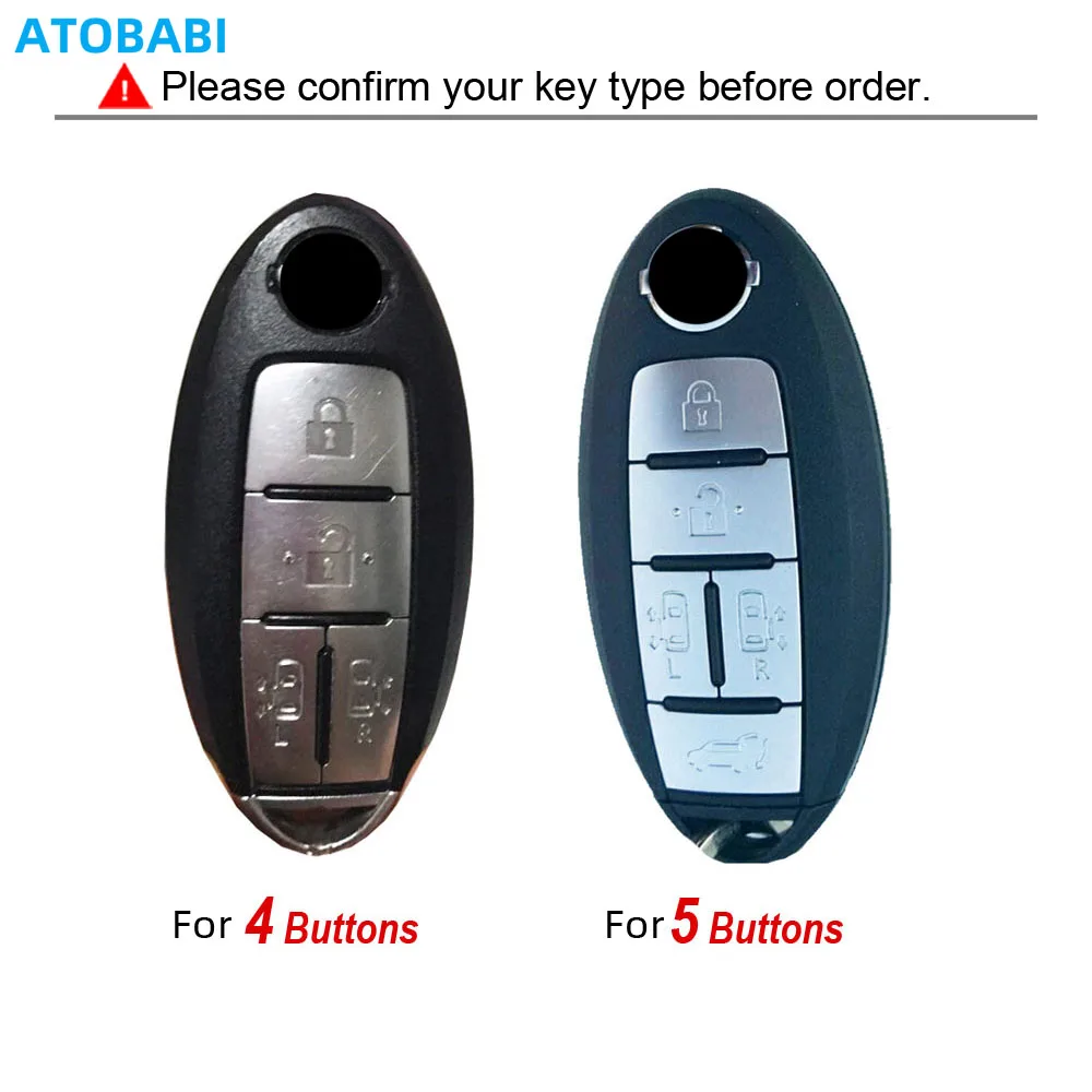 Real Leather Car Key Case For Nissan Quest MPV Elgrand NV200 Evalia Serena 5 Buttons Remote Fobs Skin Bag Keychain Keys Cover