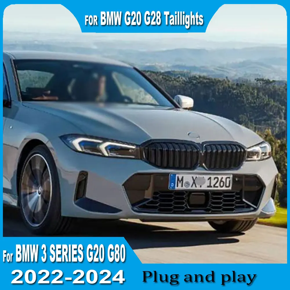 LED Headlights for BMW G20 G28 Car HeadLamp Assembly 2022 2023 2024 320i 325i 330 Turn Signal High Beam Angel Eye Projector Lens