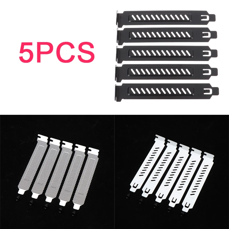 New 5pcs 3 styles PCI Slot Cover Dust Filter Blanking Board Cooling Fan Dust Filter Ventilation