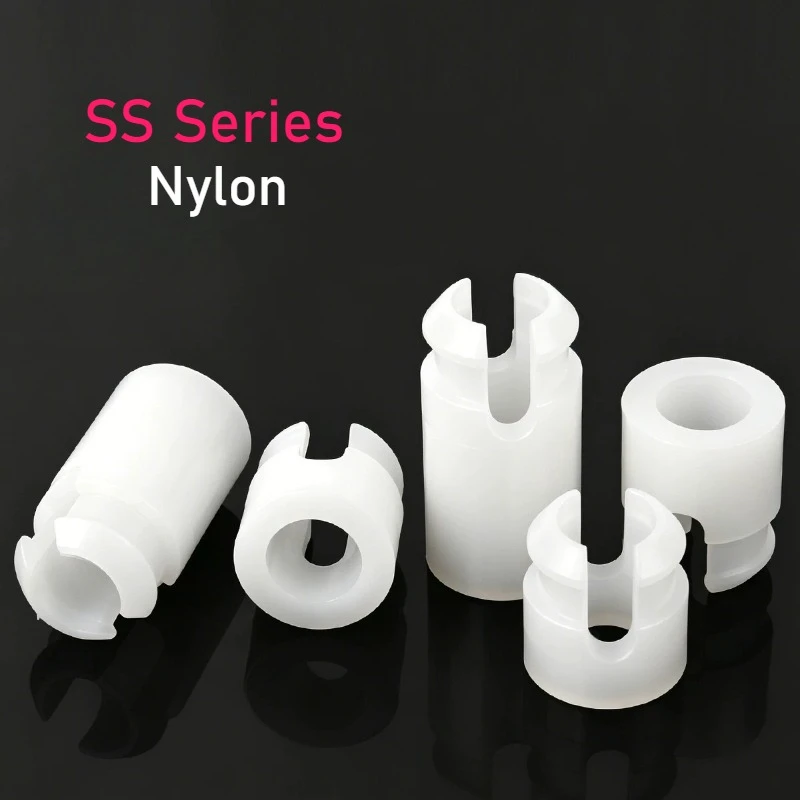 50/100/200pcs SS Series White Nylon PCB Support Inserting Cylindrical Type Circuit Board Isolation Column Spacers