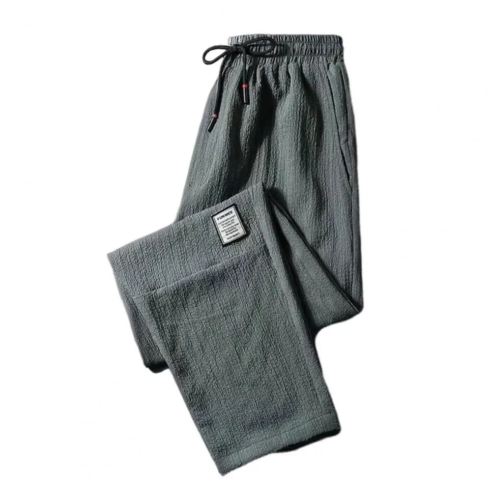 Spring/Summer/Autumn New Ultra thin Linen Casual Pants for Men's Straight Loose Large Size Sports Pants Cool and Comfortable 4XL